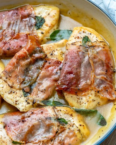 Chicken Saltimbocca for an Amazing Clean Eating Dinner Idea! | Clean Food Crush Chicken Saltimbocca Recipe, Saltimbocca Recipe, Chicken Saltimbocca, Clean Food Crush, Food Crush, Clean Eating Dinner, Clean Food, Chicken Dishes Recipes, Dinner Idea