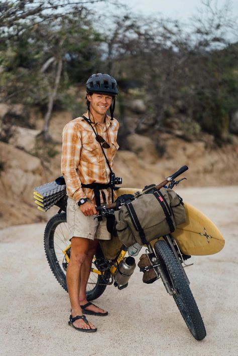 Surfing Baja's Cape Loop and a DIY Bike Surf Rack - BIKEPACKING.com Surf Bike, Surf Rack, Vintage Mountain Bike, Diy Rack, Bike Packing, Off Road Bikes, San Jose Del Cabo, Track Bike, Adventure Bike