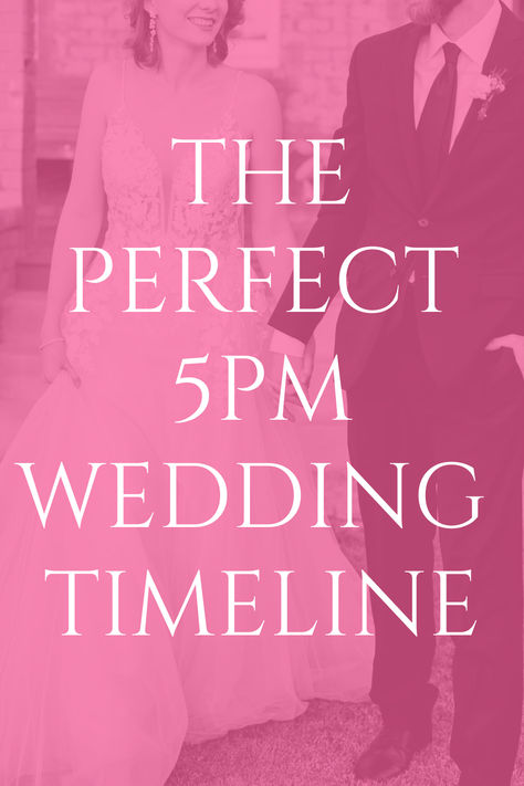 Planning a 5pm wedding? Our detailed blog post on a 5pm wedding timeline covers everything you need for a flawless evening ceremony. From the initial preparations to the reception, our wedding day schedule ensures every moment is perfectly timed. Discover tips for seamless coordination, vendor scheduling, and guest enjoyment. Make your 5pm wedding unforgettable with our expert timeline. Click now to master your wedding day schedule and create the perfect evening celebration! 5pm Wedding Ceremony Timeline, Timeline For Wedding Day, Wedding Schedule Of Events, 5 Pm Wedding Timeline, Planning Wedding, Wedding Reception Schedule Timeline, Wedding Ceremony Schedule, Wedding Day Timeline 5pm Ceremony, Friday Wedding Timeline