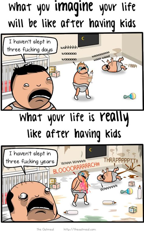 Parenting Comics The Oatmeal Comics, Childfree By Choice, Parenting Teens Humor, Parenting Comics, Parenting Jokes, Teenager Humor, Child Free, Parents Quotes Funny, Online Comics