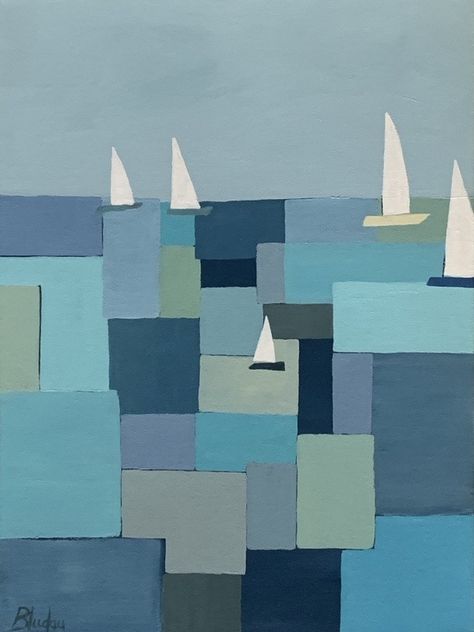 Artfully Walls, Soyut Sanat Tabloları, Art Inspiration Painting, Painting Art Projects, Sailboats, The Race, Diy Art Painting, Diy Canvas Art, Art Abstrait