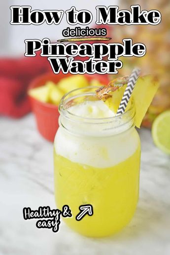 Fresco, Infused Water, Pineapple Water Recipe, Pineapple Agua Fresca, Pineapple Detox, Stomach Fat Burning Foods, Flavored Water Recipes, Pineapple Water, Pineapple Drinks