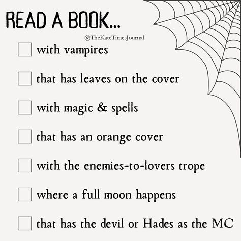 Readibg challenge for fall/autumn/halloween season Fall Reading Challenge, Fall Reading, Taylors Version, Types Of Books, Book Challenge, Autumn Halloween, Halloween Books, What Book, Reading Challenge