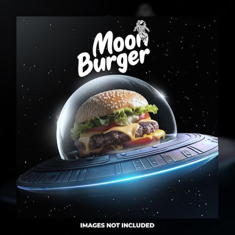 Space Burger, Creative Burger, Pizza Poster, Graphic Design Infographic, Social Media Advertising Design, Food Advertising, About Space, Graphic Design Ads, Food Graphic Design