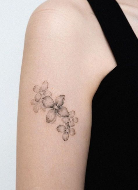 Lilac Petal Tattoo, Lilac Blossom Tattoo, Small Lilac Tattoo Black And White, Simple Lilac Tattoo Black And White, Lilac Tattoo Black And White, Gratitude Tattoo, Lilac Tattoo, Tiny Bird Tattoos, Carnation Tattoo