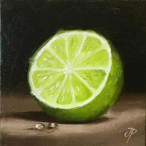 Lime Slice, Contemporary Realism, Oil Painting Nature, Afrique Art, Art Paintings For Sale, Oil Pastel Art, Food Painting, Oil Pastel Drawings, Still Life Oil Painting