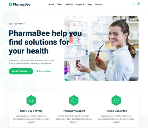 Pharmacy Website Design, Wireframe Website, Pharmacy Decor, Ui Website, Pharmacy Store, Website Mockup, Website Design Inspiration, Wireframe, Page Template