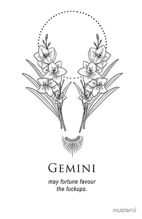 Millions of unique designs by independent artists. Find your thing. Zwilling Tattoo, Zodiak Gemini, Grafika Vintage, Gemini Art, Gemini Tattoo, Zodiac Tattoos, Constellation Tattoos, 문신 디자인, Zodiac Art