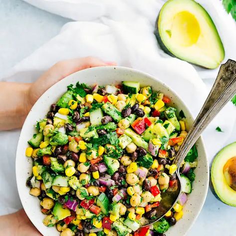 11 Dense Bean Salad Recipes, If You’re Also Obsessed With The Trend Garbanzo Bean Salad, Garbanzo Bean Recipes, Garbanzo Beans Salad, Garbanzo Bean, Chelsea's Messy Apron, Vegetarian Salad Recipes, Bean Salad Recipes, Veggie Bowl, Cooking Guide