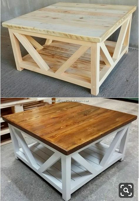 Wood Center Table, Red Furniture, Recycled Pallets, Table Diy, Wood Pallet Projects, Diy Pallet Projects, Into The Woods, Woodworking Furniture, Printable Diy