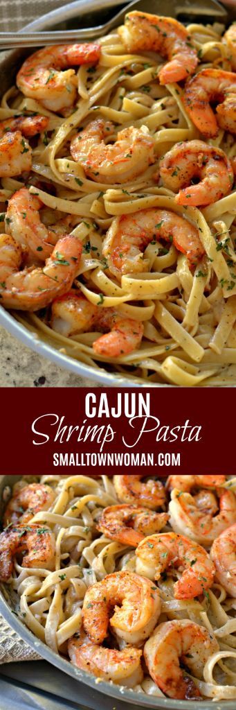 Cajun Shrimp Pasta | Cajun Pasta | Dinner | Pasta | Pasta with Shrimp | Shrimp Pasta | Shrimp Dinner | Skillet Dinner | Small Town Woman #cajunshrimp #shrimppasta #smalltownwoman via @bethpierce0151 Dinner Skillet, Pasta Cajun, Creamy Cajun Shrimp, Shrimp Pasta Dishes, Creamy Cajun Shrimp Pasta, Pasta Shrimp, Cajun Shrimp Recipes, Pasta With Shrimp, Small Town Woman