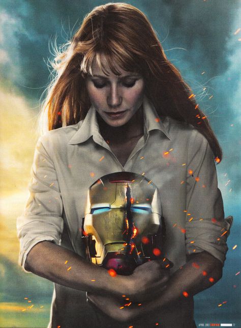 "Iron Man 3" advance poster: Pepper Potts. NO PEPPER WHY ARE YOU SAD?! WHERE'S THE REST OF TONY?! Iron Man Helmet, Pepper Potts, Iron Man 3, Coming Out, Iron Man