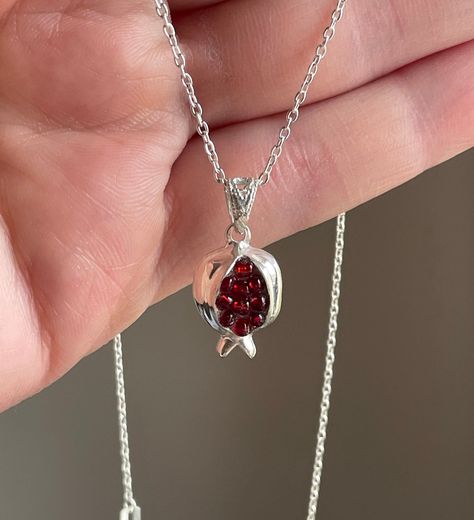 PENDENT Armenian necklace Pomegranate  100% Hand Made of 925 Sterling silver  FROM top quality Armenian MASTER Silver (not marked) + Material: silver + Stone: Zircon + chain: Silver size 42cm (16.5 inches)  Style 1 + Size [approximately]: 1.5cm (0.59 inches) + Weight [approximately]: 2.45 gr. Style 2 + Size [approximately]: 1.8cm (0.70 inches) + Weight [approximately]: 3.69gr. Style 3 + Size [approximately]: 1.5 cm(0.59- inches) + Weight [approximately]: 1.54gr. Style 4 + Size [approximately]: 1.8 cm (0.86 inches) + Weight [approximately]: 1.93 gr. Style 5 + Size [approximately]: 1.5cm (0.59 inches) + Weight [approximately]: 2.19 gr. For information (If you Want many we can do big discount, you must contact before) !!GOOD LUCK AND HAPPY BIDDING Feedback Positive Feedback is our life. If yo Armenian Jewelry, Pomegranate Necklace, Symbol Of Life, Handmade Chain, Dope Jewelry, Funky Jewelry, Dream Jewelry, Jewelry Inspo, Armenia