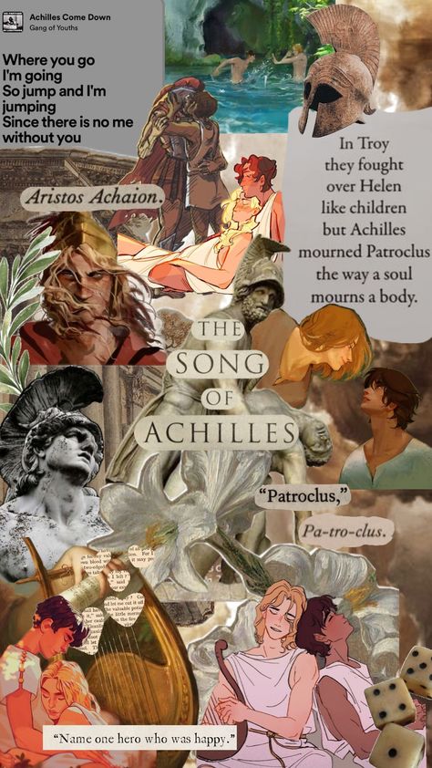 the song of achilles- again- I'm totally not obsessed, I promise Old Poetry, Show Me A Hero, The Song Of Achilles, Mythology Books, Song Of Achilles, Achilles And Patroclus, Me Against The World, Gay Books, Personal Library