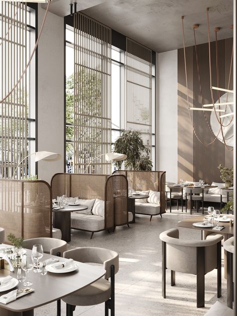 Restaurant Chairs Design, Luxury Cafe, Luxury Restaurant Interior, Hotel Restaurant Design, Cafeteria Design, Modern Restaurant Design, Bakery Design Interior, Lounge Interiors, Hotel Concept