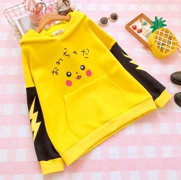 Hoodie/Fleece – Pennycrafts Pikachu Ears, Pikachu Hoodie, Kawaii Harajuku Fashion, Japanese Hoodie, Girls Closet, Pokémon Stuff, Cute Pikachu, Pokemon Pikachu, Korea Fashion