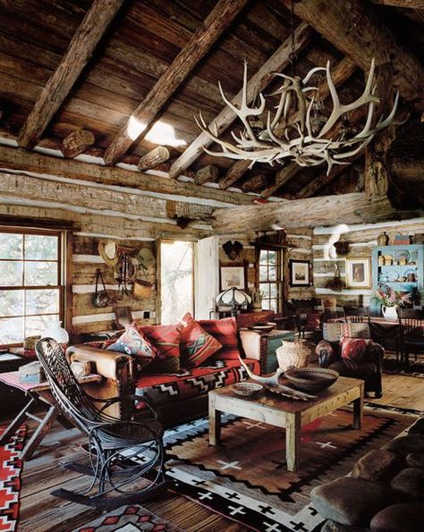 Rustic Cabin Design, Cozy Cabin Decor, Colorado Ranch, Interior Boho, Casa Country, Camping Camper, Decor Videos, Cabin Interiors, Cabin Living