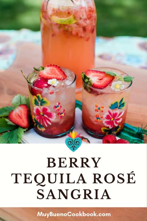 Tequila Sangria, Tequila Mojito, Tequila Mixed Drinks, Rosé Sangria, Tequila Recipe, Tequila Rose, Rose Sangria, Halloween Drinks Alcohol, Berry Drinks