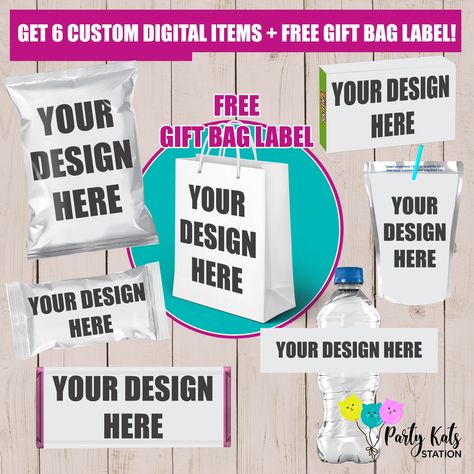 Excited to share the latest addition to my #etsy shop: Custom Party Favors, Custom Birthday Favors, Custom Chip Bags, Custom Favor Bags, Any Design Personalized Favors Printable Digital Download #custompartyfavor #customchipbag #personalizedfavors #chipbagtemplate #custompartyfavors #partyfavors #customfavorbags #customchipbags #customcandywrapper https://etsy.me/3eNmTqq Custom Chip Bags, Casino Birthday Party, Digital Labels, Bag Label, Diy Party Favors, Party Labels, Prom Decor, Custom Party Favors, Custom Candy