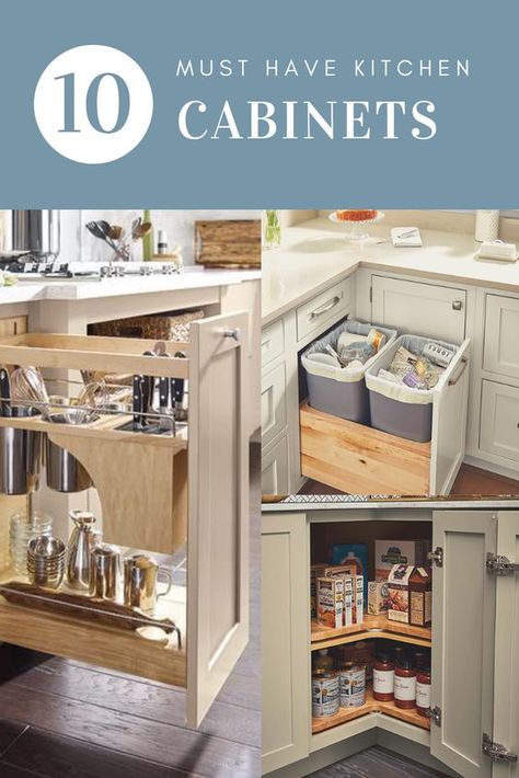 Kitchen Makeover Must Haves, Kitchen Solutions Organizing Ideas, Must Have Kitchen Cabinet Features Storage Cabinets, Dream Kitchen Cabinet Ideas, Designing Kitchen Cabinets, Best Kitchen Cabinet Organization, Must Have Cabinets In Kitchen, Kitchen Storage Inspiration, Kitchen Cabinet On Counter