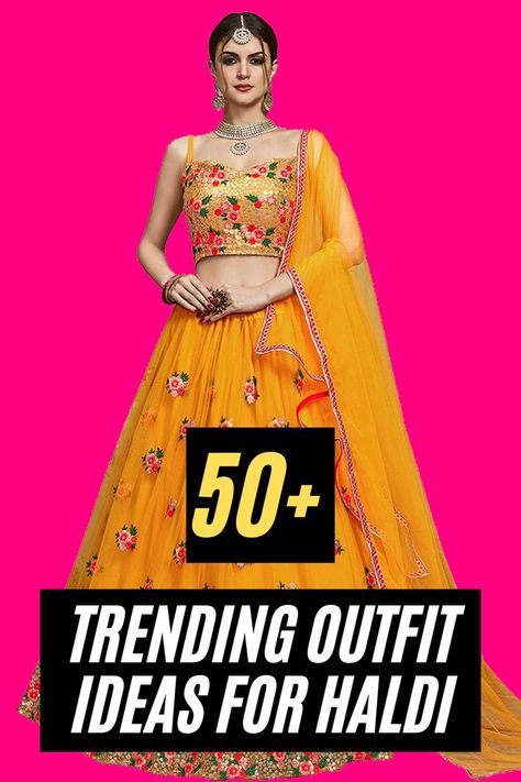 Latest Haldi Outfit For Bride Indian, Trending Haldi Outfits For Bride, Indian Bride Haldi Outfit, Haldi Function Outfit Ideas, Haldi Outfit Ideas Bridesmaid, Outfit For Haldi Function For Bridesmaid, Haldi For Bride, Outfit For Haldi Function For Bride, Haldi Look For Bridesmaid