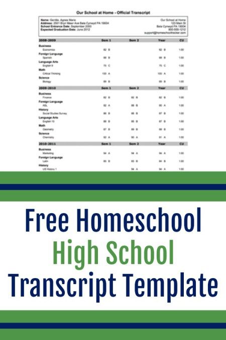 Free Homeschool High School Transcript Template Highschool Transcript Template, High School Transcript Template Free, Homeschool Transcripts Templates, Homeschool Templates, High School Transcript Template, Transcript Template, Homeschool Adventures, Homeschool Highschool, Homeschool Transcripts