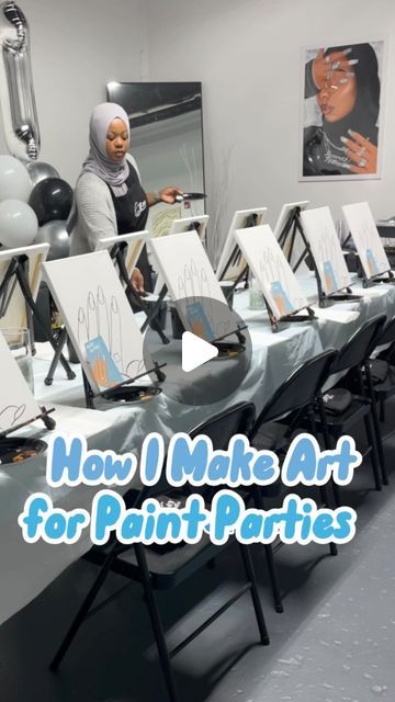 Zayxpaints Paint Parties on Instagram: "How I make the art for my private paint parties! 🎉🎨  Be sure to save this post and follow @zayxpaints for more tips on art and paint parties! ✨  For booking your own experience with Zayxpaints, DM us or hit the link in bio.  .  .  .  #zayxpaints #paintparty #paintpartybusiness #paintandsip #paintandsipparty #DIYpainting #paintingwithatwist #artxzay #phillysipandpaint #paintparties #paintinstructor #mobilepaintparty #paintkits #nysipandpaint" Sip And Paint Drawing Ideas, Games To Play At A Sip And Paint, Diy Paint And Sip Party Canvas Art, Kids Paint And Sip Party Ideas, How To Host A Paint And Sip Party, Fall Sip And Paint Ideas, Paint With A Twist Ideas, Canvas Painting Party Ideas For Adults, Paint N Sip Ideas