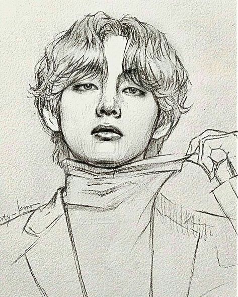 Taehyung's Art, 얼굴 드로잉, Girl Drawing Sketches, Art Drawings Sketches Pencil, Beauty Art Drawings, Kpop Drawings, Easy Drawings Sketches, Arte Inspo, Art Drawings Sketches Creative