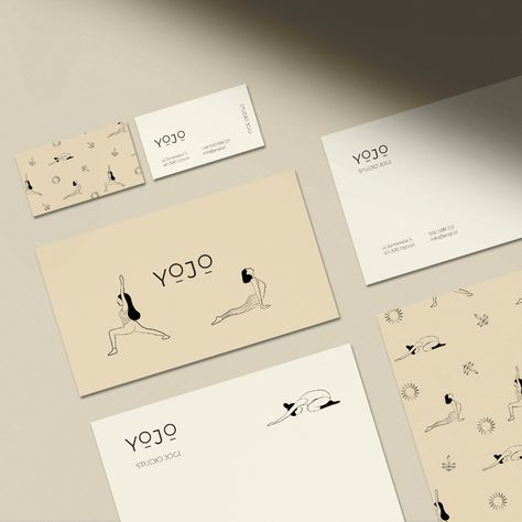 Visual Identity for yoga studio on Behance Yoga Branding Design, Pilates Logo, Yoga Logo Design, Studio Pilates, Yoga Studio Design, Yoga Branding, Yoga Business, Yoga Logo, Logos Ideas