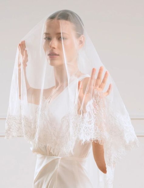 Vintage Ivory 2 Tier Wedding Veil With Chantilly Lace, Spanish Lace Veil Wedding, Cathedral Bridal Veil With Blusher, Fingertip Veil Lace - Etsy Veils Bridal Fingertip Lace, Lace Fingertip Veil, Lace Trim Wedding Veil, Spanish Veil, Lace Trim Veil With Blusher, Fitted White Lace Veil, White Lace Trim Veil For Ceremony, Wedding Cathedral, Veil With Blusher