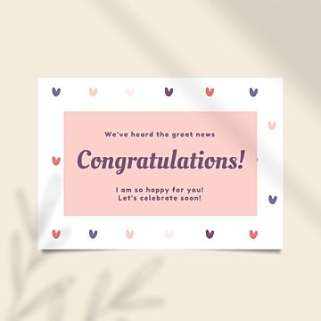 Congratulation Card Design, Greeting Card Congratulation, Ideas Cenas, Congratulations Template, Congratulations Card Design, Success Background, Cute Congratulations Card, Cute Congratulations, Congratulation Card