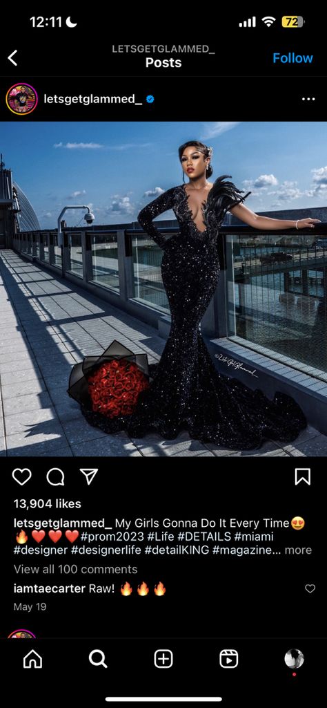 Best Prom Looks, Night In The City Prom Dress, Long Sleeve Prom Dress Black Women, Individual Prom Poses Black Women, Black Dress Prom Black Women, Senior Prom Dresses Black Women, Prom Dresses Black Girls 2023, Prom Dress Inspiration Black Woman, Junior Prom Dresses Black Women