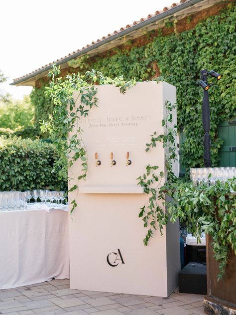 Beer Wall Wedding, Sangria Bar, Wedding Drink Station, Tap Wall, Beer Wall, Wedding Rental, Wedding Arches, Beer Tap, Drink Station