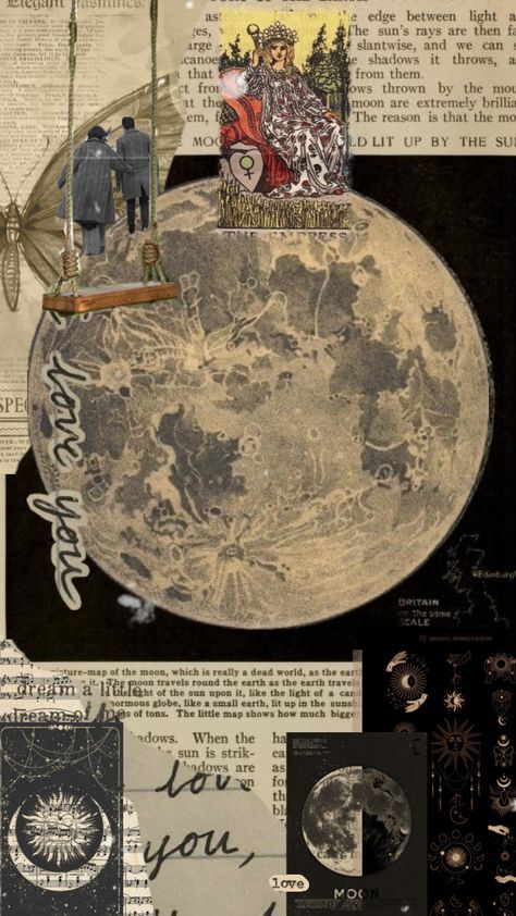 Vintage Moon Wallpaper, Moon Collage Aesthetic, Moon Collage Wallpaper, Vintage Moon Aesthetic, Moon Vintage Aesthetic, Moon Vintage Poster, Moony Aesthetic, Moon Wallpaper Aesthetic, Moon Collage