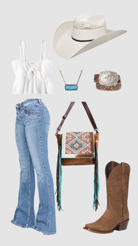 Daily Country Outfits, Western Outfits Women Flannel, Morgan Wallen Concert Outfit Jeans, Country Outfit Ideas For Women, Vaquero Outfits For Women, Aesthetic Cowgirl Outfits, Countrycore Aesthetic Outfit, Dude Ranch Outfits For Women, Simple Vaquera Outfits