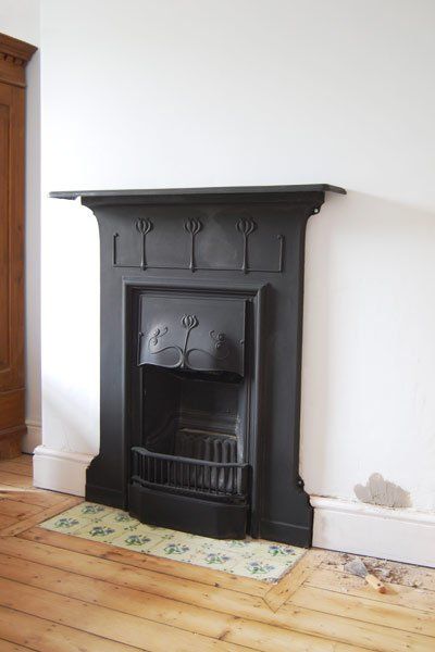 Cast Iron Fireplace Bedroom, Victorian Bedroom Fireplace, Fireplace Restoration, Edwardian Fireplace, Fireplace Modern Design, Installing A Fireplace, Hearth Tiles, Wooden Fireplace, Black Fireplace