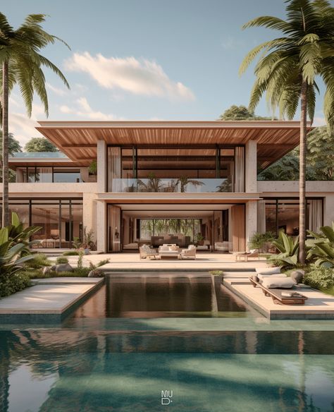 LOCATION: MIAMI BEACH, FLORIDA, US. YEAR: 2023. AREA: 2800 SQ FT. (260 M2) Miami Modern House Exterior, Modern Miami House, Miami Modern Architecture, Miami Homes, Beach Villa Exterior, Miami House, Modern Beach Mansion, Contemporary Beach House Exterior, Beach Hotel Architecture