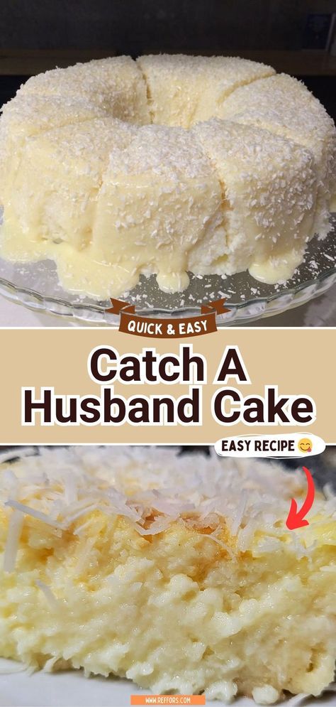 Ensnare the senses with this irresistibly delicious Catch A Husband Cake. This rich, moist cake is layered with flavors that are sure to captivate any heart. Whether you're looking to impress a special someone or just in the mood for an exquisite dessert, this cake is your secret weapon. #CatchAHusbandCake #DessertLovers #BakeToImpress How To Catch A Husband Cake, Savory Dessert Ideas, Sunday Cake Recipe, All Cakes Recipes, Coconut Pound Cake Recipes Moist, Coconut Cream Pound Cake, Southern Living Dessert Recipes, 7 Layer Bundt Cake, Catch A Husband Cake