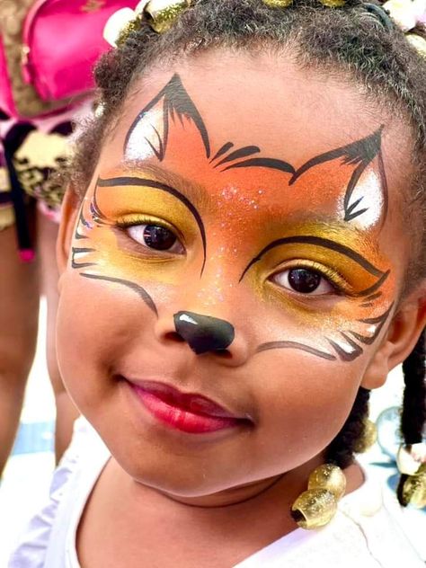 Husky Face Paint, Face Paint Reference, Bobcat Face Paint, Unicorn Facepainting Kids Easy, Godzilla Face Paint, Face Painting For Beginners Tutorials, Easy Fox Makeup Halloween, Simple Unicorn Face Paint, Beginner Face Paint