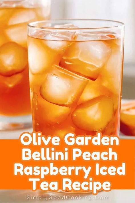 Olive Garden Bellini Peach Raspberry Iced Tea Recipe Olive Garden Peach Bellini Recipe, Olive Garden Peach Tea Recipe, Raspberry Ice Tea Recipe, Peach Tea Recipe, Raspberry Iced Tea, Peach Raspberry, Iced Tea Recipe, Raspberry Tea, Peach Bellini