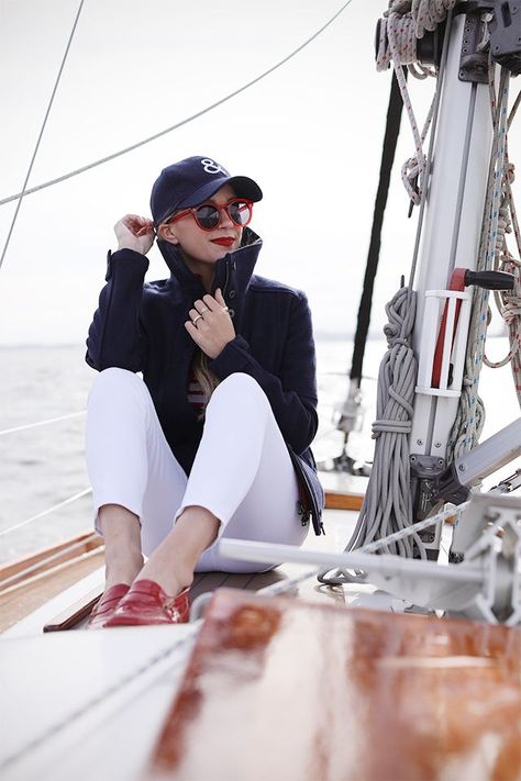 FROM SAIL TO CITY // WITH AETHER Sailing Fashion, Red Loafers, Nautical Outfits, Loafers Outfit, Atlantic Pacific, Boating Outfit, Fashion Sites, Sailing Outfit, Style Preppy