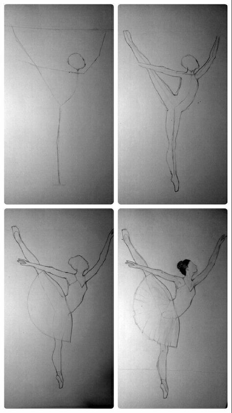 Ballerina Dancing Painting, How To Sketch A Ballerina, Ballerina Drawing Step By Step, Drawing Ballerina Sketches, Drawing Ideas Ballerina, Drawing Of A Ballerina, Sketches Of Ballerinas, How To Draw A Dancer Step By Step, Simple Ballerina Drawing