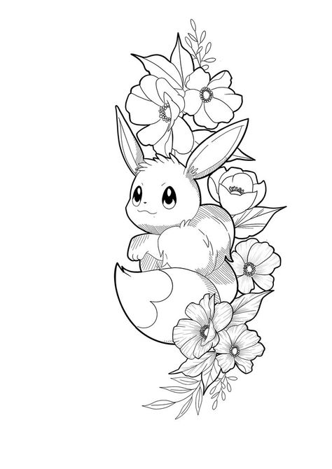 Pin by Jessica Baldwin on Autoral | Pokemon tattoo, Cartoon tattoos, Tattoo stencil outline Evee Pokemon Coloring Page, Pikachu Eevee Tattoo, Cute Eevee Tattoo, Cartoon Tattoo Designs Color, Pokemon Tattoo Drawings, Pokemon Color Pages, Pokemon Outline Drawings, Cute Pokémon Tattoo, Eevee Tattoo Ideas