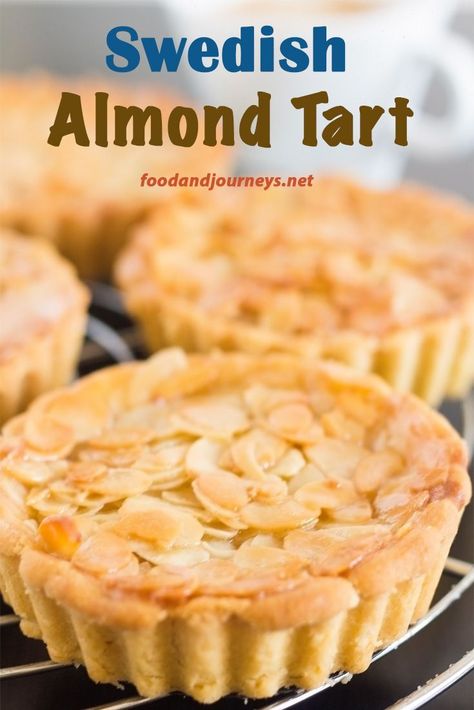 Almond Cream Tart, Almond Paste Desserts, Almond Paste Filling, Almond Tarts, Small Pies, Almond Tart Recipe, Almond Paste Recipes, Swedish Cuisine, Almond Desserts