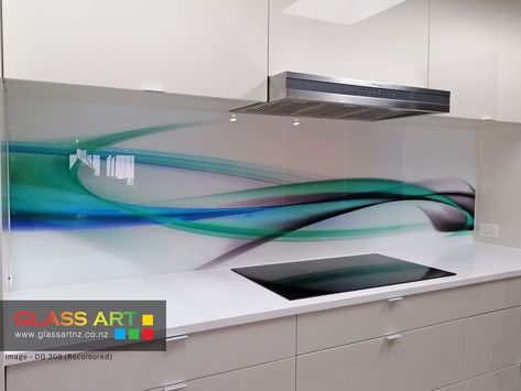 A beuatiful printed glass splashback with our popular swirl graphic! #glassartnz #glassart #glass #splashback #kitchen #wallartnz #kitchensnz #kitchendesign #printedsplashback #digitalprint #digitalsplashback #texturedglass #paintedsplashback Printed Glass Splashback Kitchen, Cabinet Under Stairs, Glass Splashback Kitchen, Printed Glass Splashbacks, Splashback Kitchen, Glass Splashbacks Kitchen, Glass Splashbacks, Tiny House Stairs, Back Painted Glass