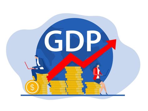 GDP or gross domestic product rate with Growth arrow chart and globe business economy concept Vector illustration Gross Domestic Product, Economic Activity, Economic Growth, Business Investment, Wealth Creation, Financial Success, Business Finance, Supply Chain, Goods And Services