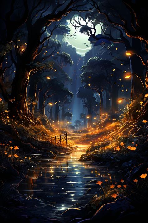 Fairy Forest Art, Carpet Ideas 2023, Carpet Designs, Iphone Wallpaper Aesthetic, Carpet Ideas, Fairy Forest, Wallpaper Iphone Wallpaper, Image Nature, Night Forest