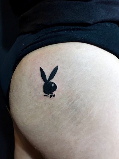 Playboy Bunny Tattoo, Playboy Tattoo, Girl Neck Tattoos, Flower Tattoo Back, Bunny Tattoos, Cute Little Tattoos, Dope Tattoos For Women, Small Hand Tattoos, Tattoo Style Drawings