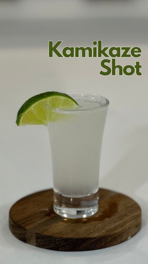 Get the party started with the Kamikaze shot. Crafted from the simple blend of vodka, triple sec, and lime juice, this classic concoction has graced party scenes since the vibrant ’80s and continues to captivate today. #KamikazeShot #Shot via @mybartender Kamikaze Shot Recipe, Kamikaze Shot, Kamikaze Cocktail, Triple Sec Cocktails, Classic Vodka Cocktails, Fruity Alcohol Drinks, Vodka Lime, Melon Liqueur, Popular Cocktails