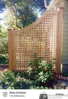 Want to add a bit of architectural interest to your garden? This simple lattice privacy screen provides both form and function to your yard. Purple Climbing Roses, Pruning Climbing Roses, White Garden Fence, Lattice Fence Panels, Diy Fence Ideas, Rose Plant Care, Small Pergola, Kiss Me Kate, Tattoos Rose